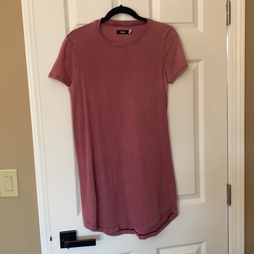 BDG faded maroon t shirt dress